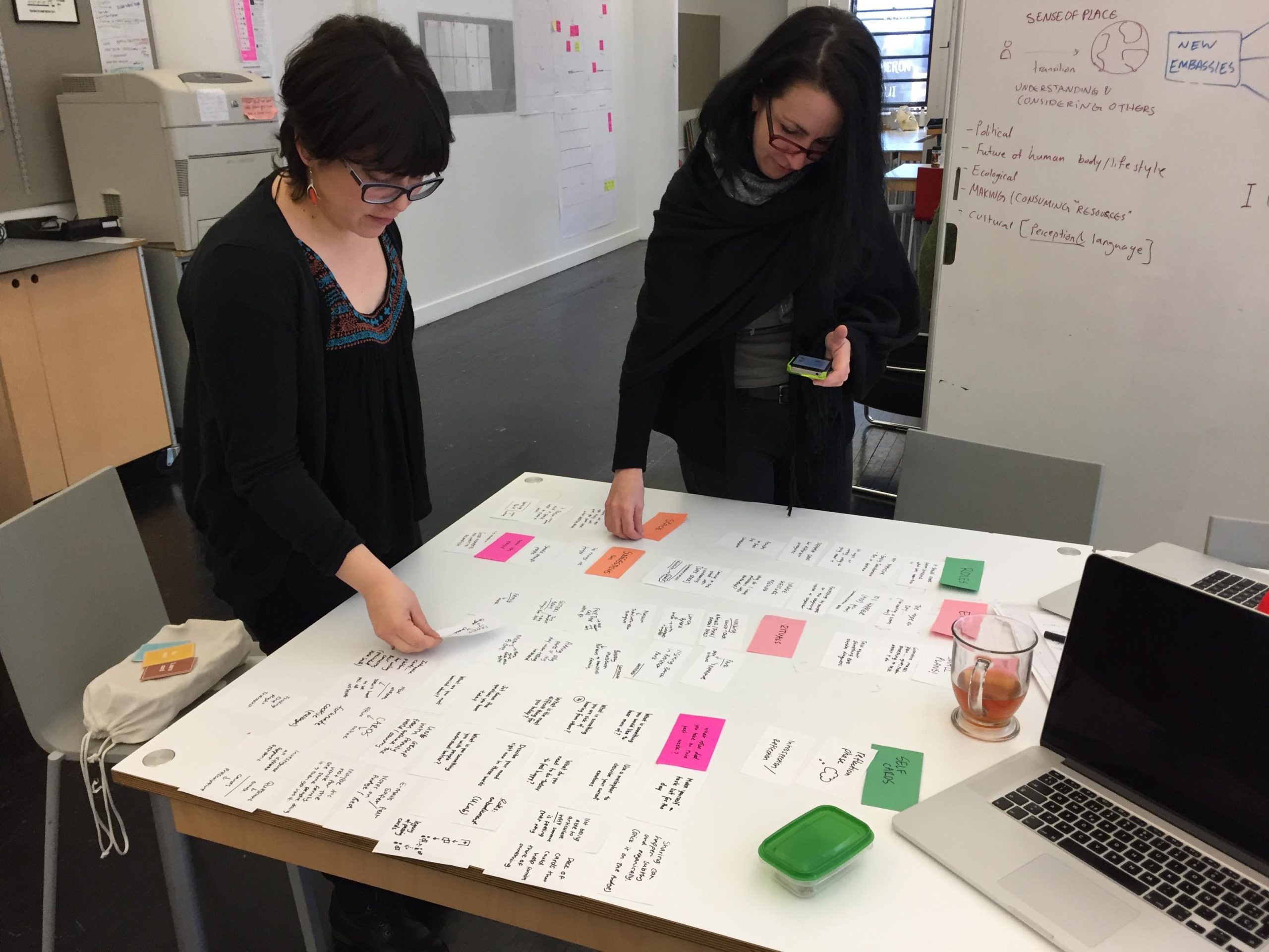 Javi and I beginning our synthesis