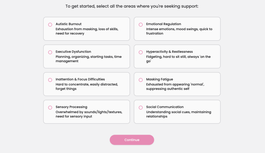 Symptom selector